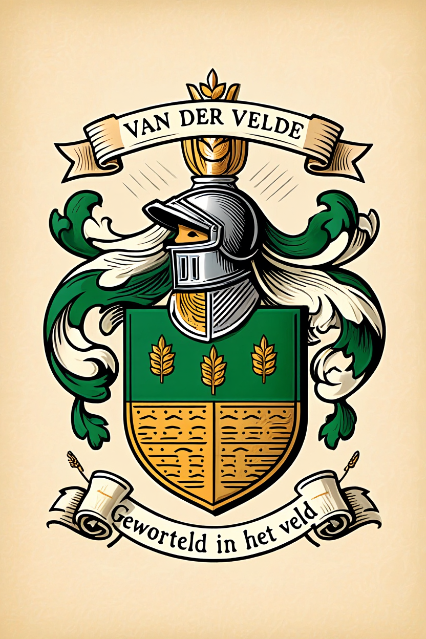 Familiewapen van de achternaam VAN DER VELDE