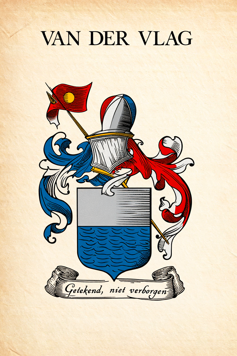 Familiewapen van de achternaam VAN DER VLAG