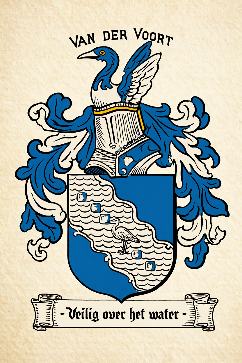 Familiewapen van de achternaam VAN DER VOORT