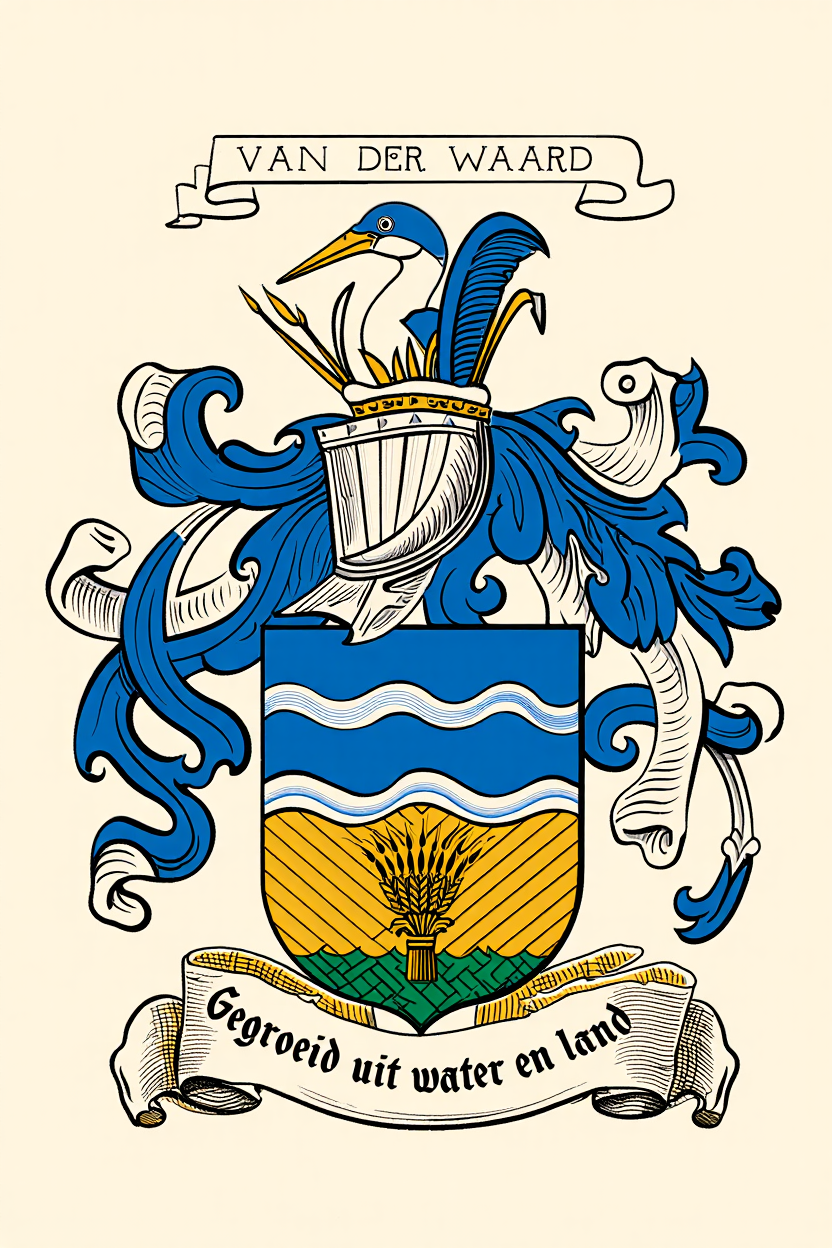 Familiewapen van de achternaam VAN DER WAARD
