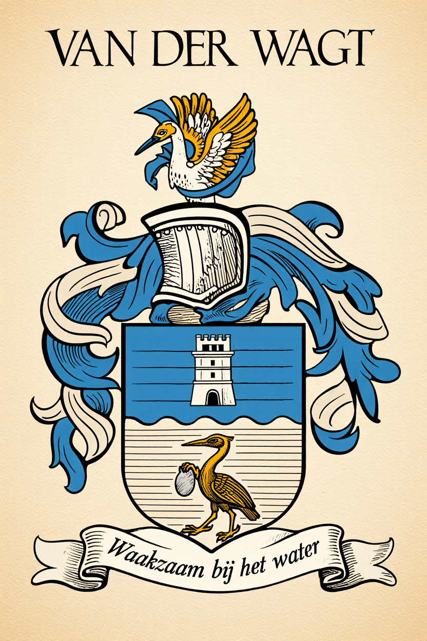 Familiewapen van de achternaam VAN DER WAGT