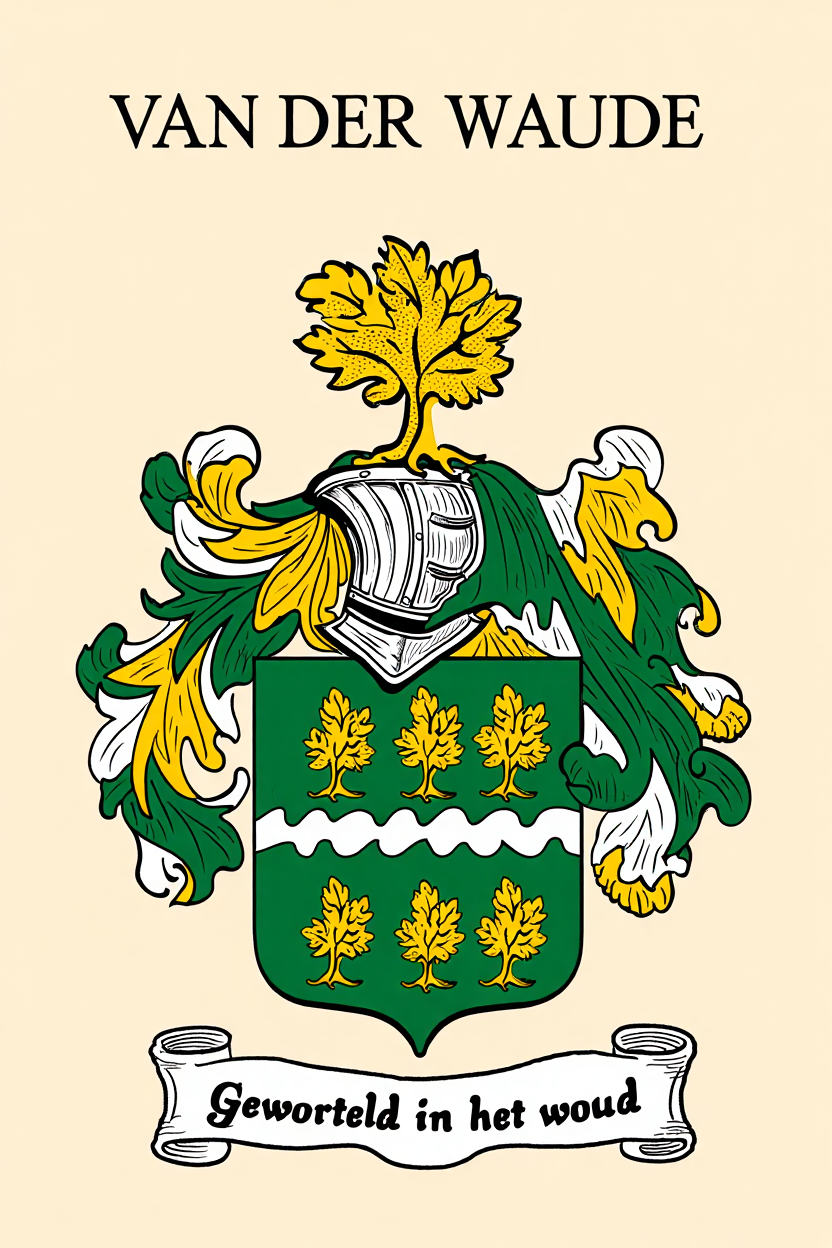 Familiewapen van de achternaam VAN DER WAUDE