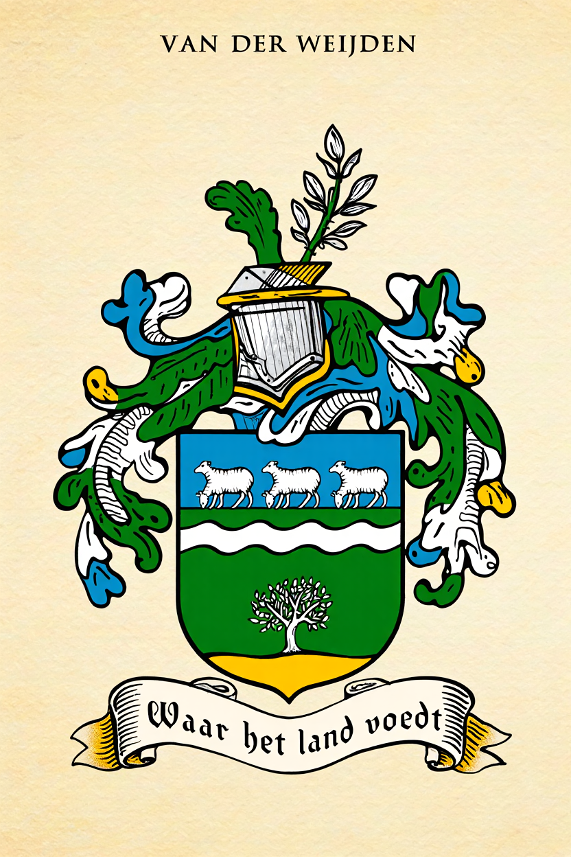 Familiewapen van de achternaam VAN DER WEIJDEN