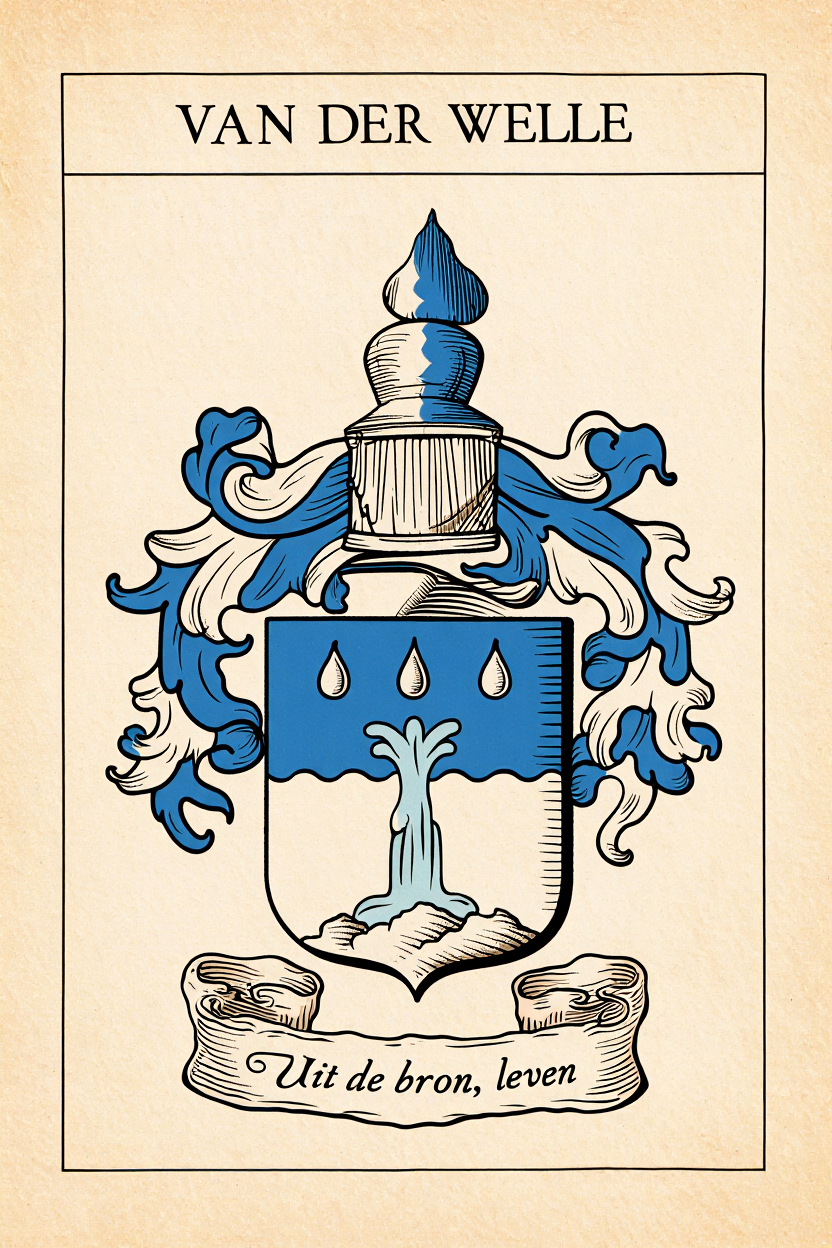 Familiewapen van de achternaam VAN DER WELLE