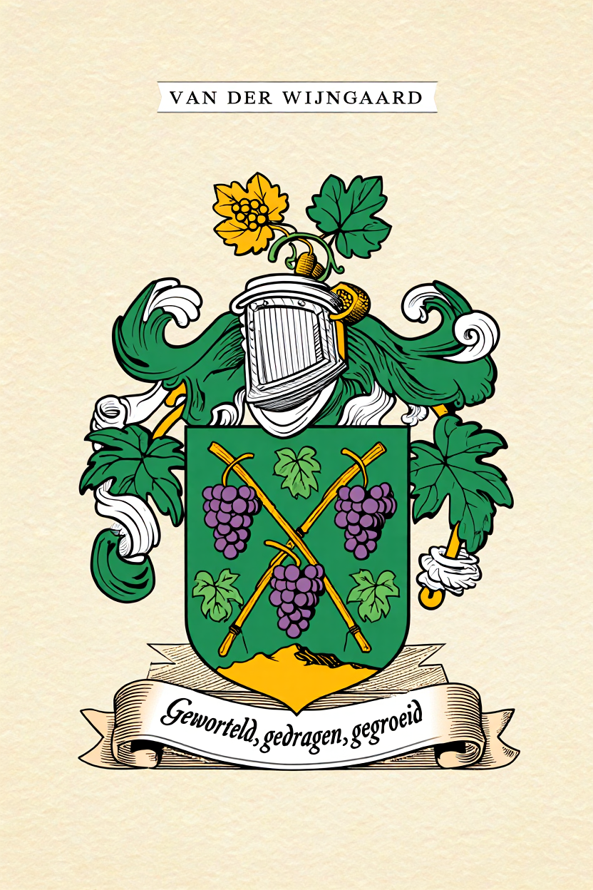 Familiewapen van de achternaam VAN DER WIJNGAARD