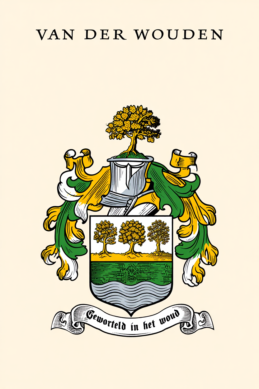 Familiewapen van de achternaam VAN DER WOUDEN