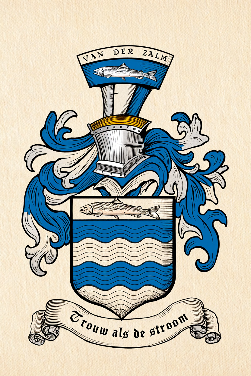 Familiewapen van de achternaam VAN DER ZALM