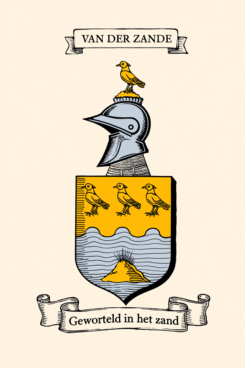 Familiewapen van de achternaam VAN DER ZANDE