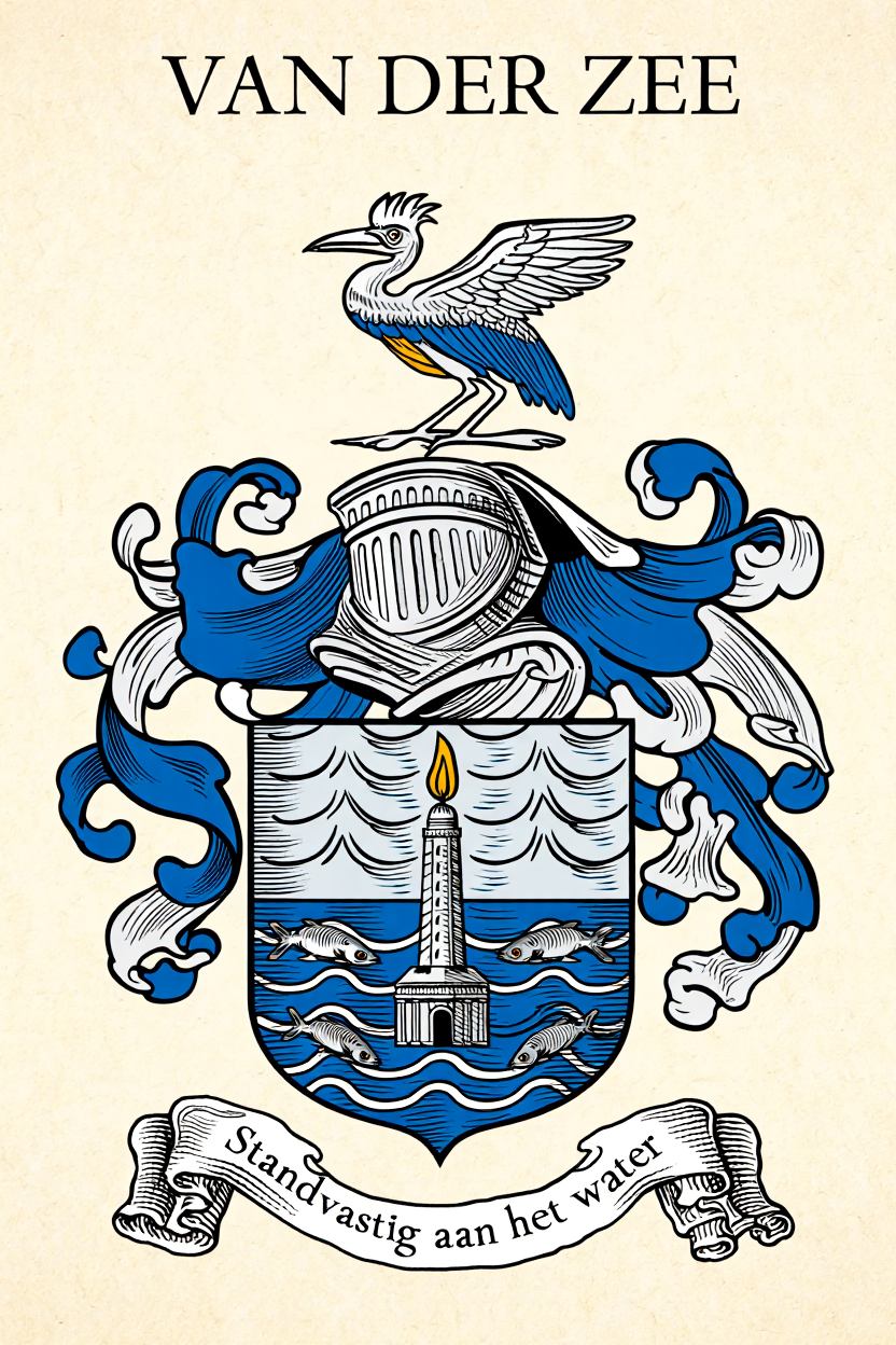Familiewapen van de achternaam VAN DER ZEE