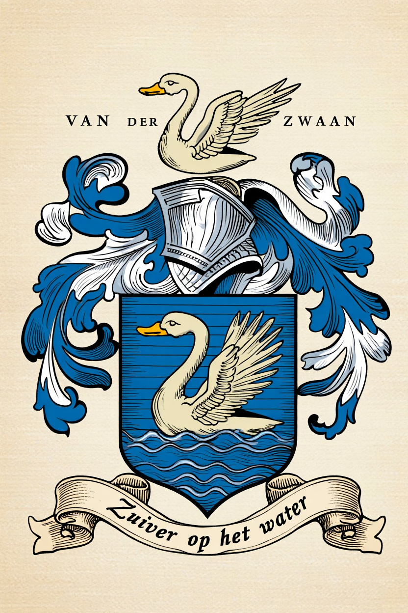 Familiewapen van de achternaam VAN DER ZWAAN