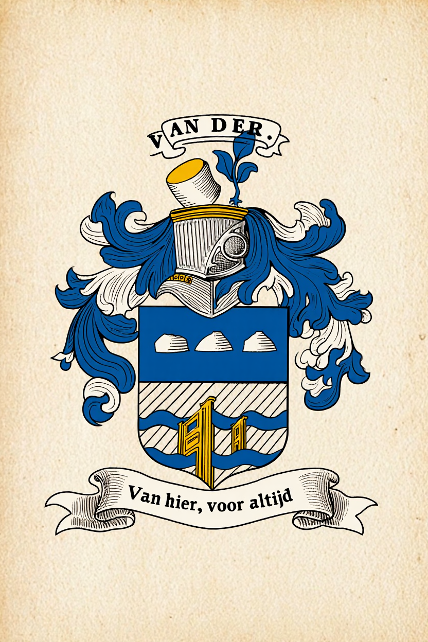 Familiewapen van de achternaam VAN DER.