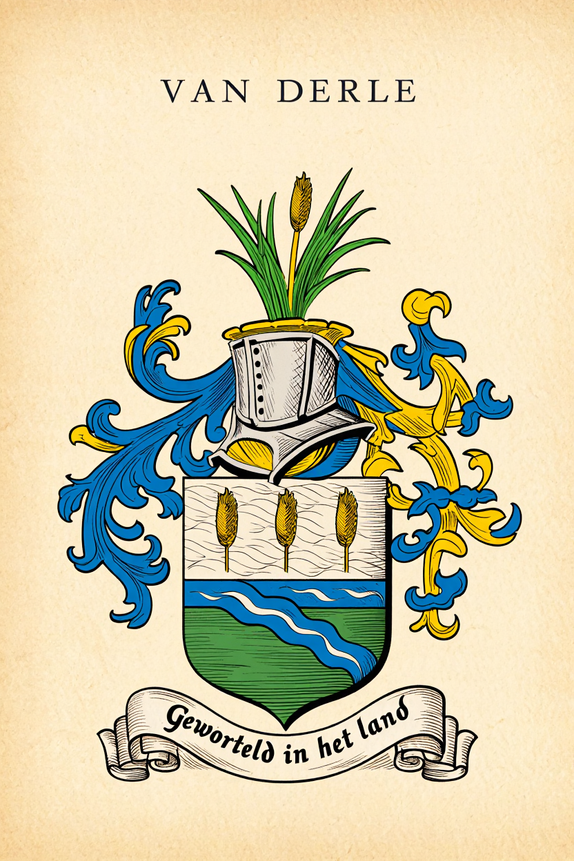 Familiewapen van de achternaam VAN DERLE