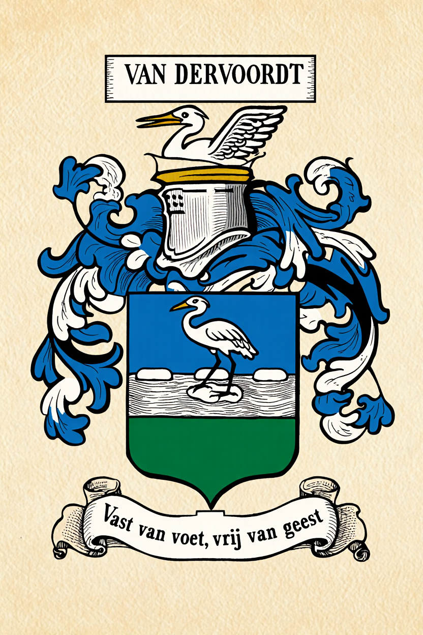 Familiewapen van de achternaam VAN DERVOORDT
