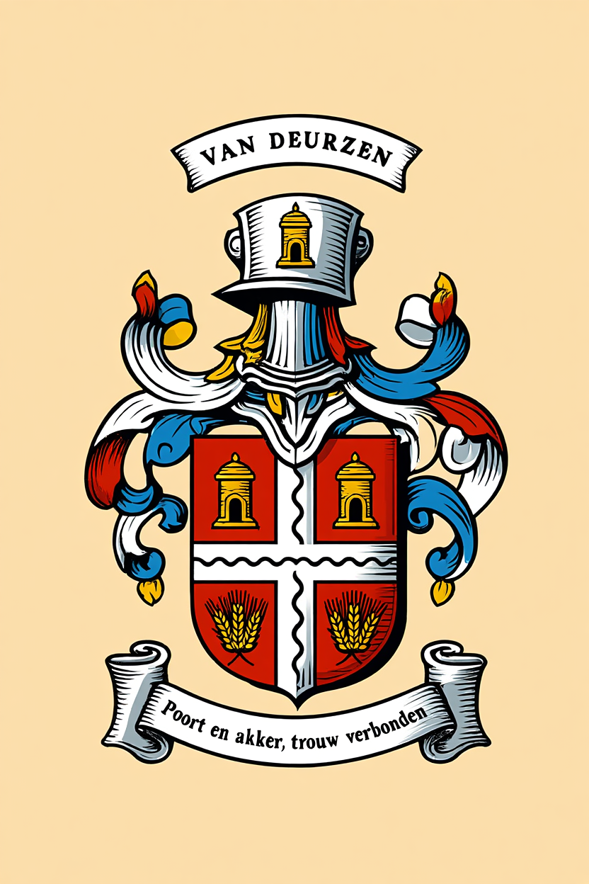 Familiewapen van de achternaam VAN DEURZEN (vergrendeld)