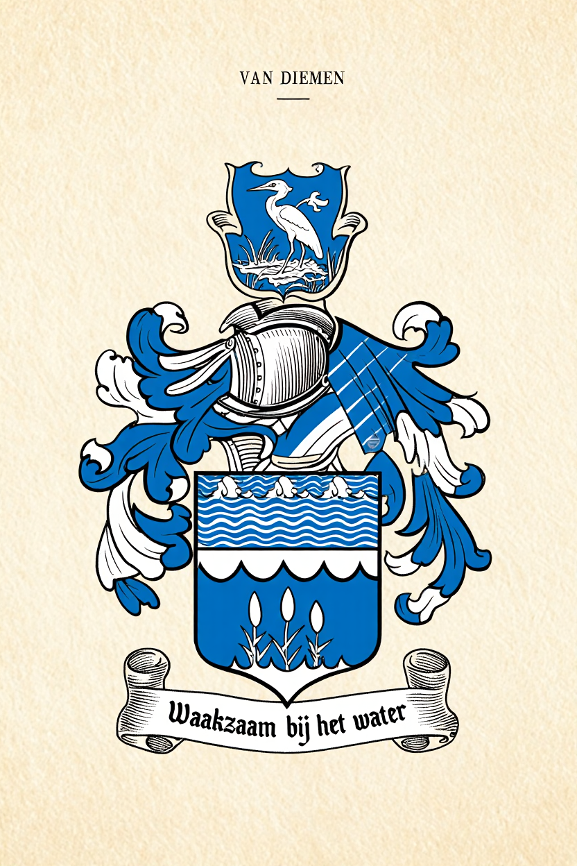Familiewapen van de achternaam VAN DIEMEN