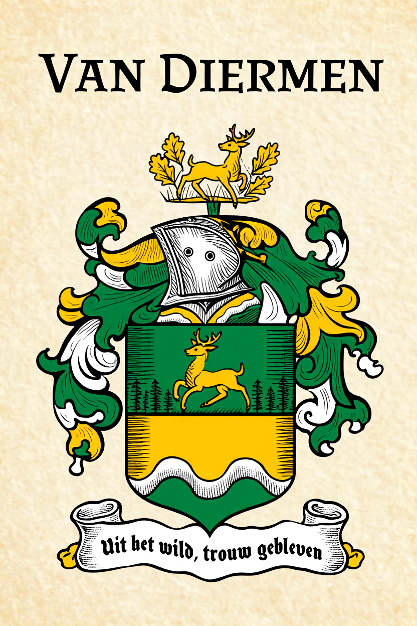 Familiewapen van de achternaam VAN DIERMEN