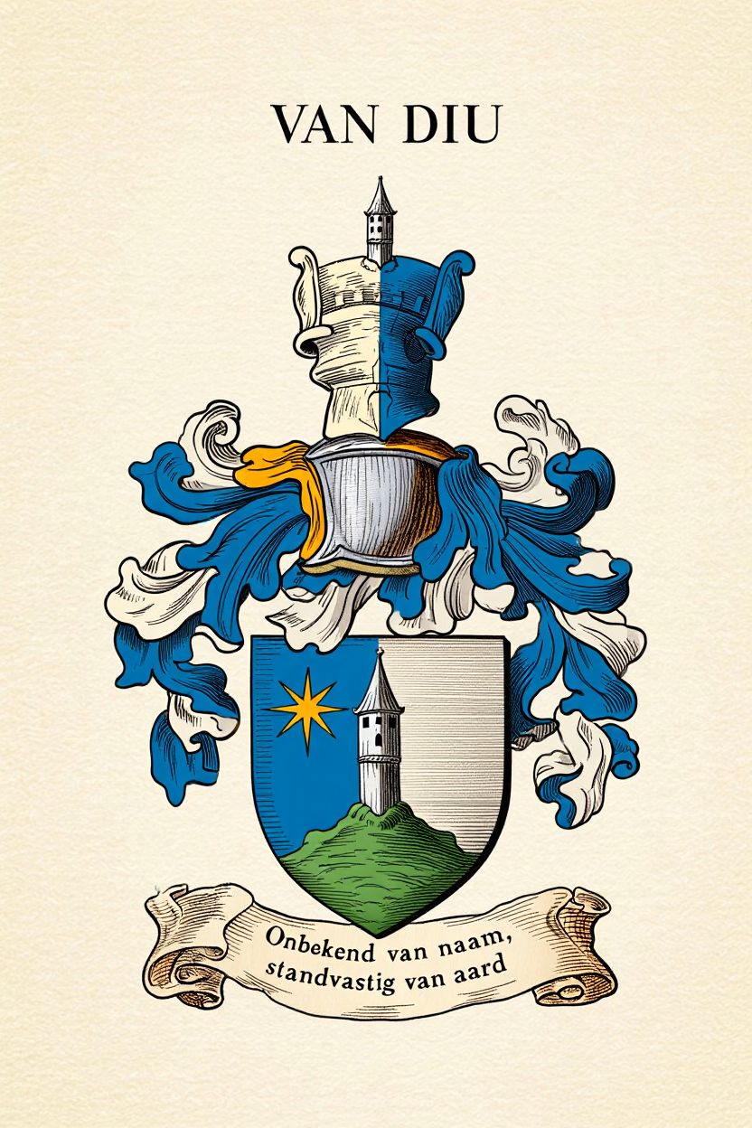 Familiewapen van de achternaam VAN DIU