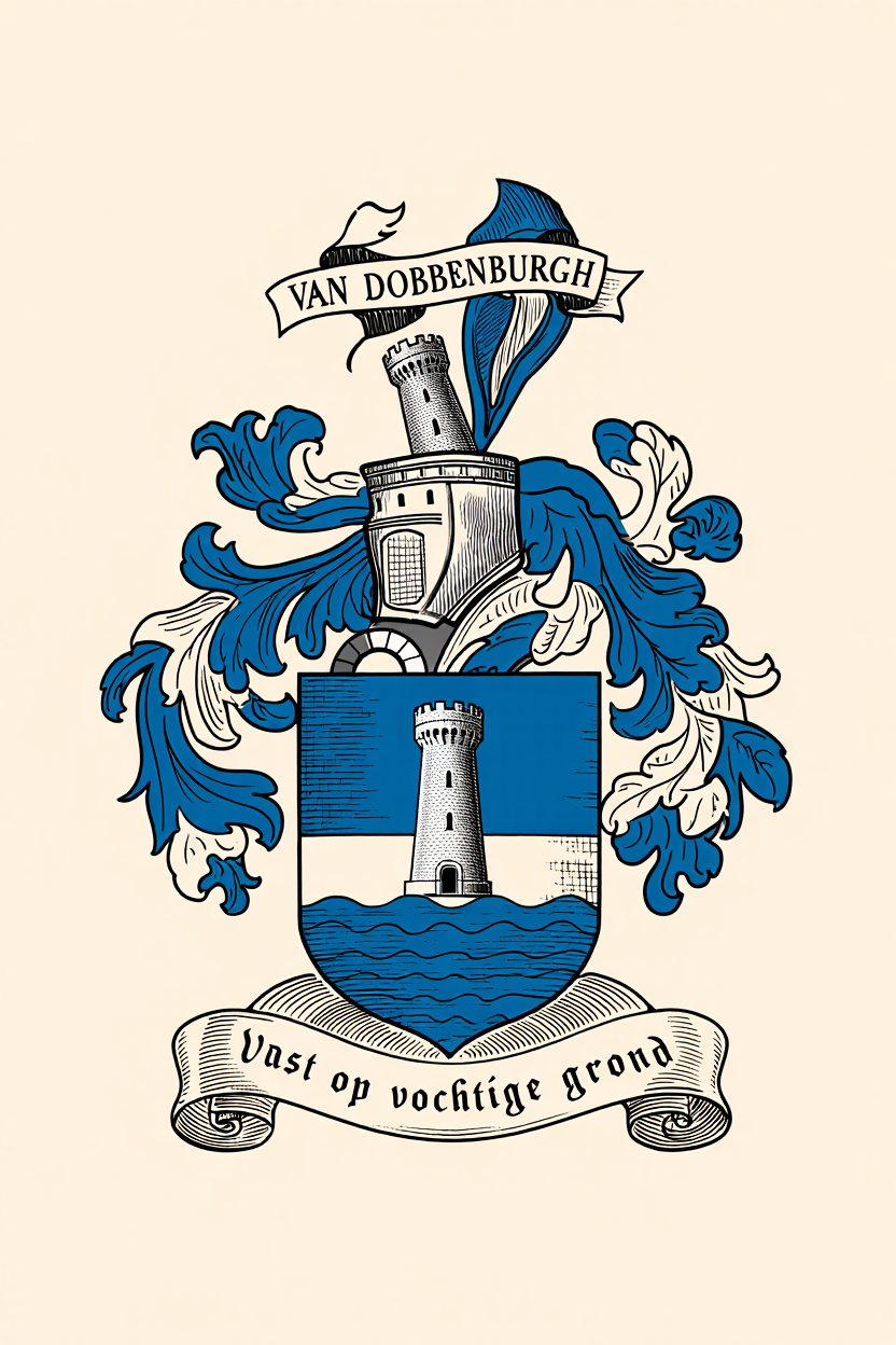 Familiewapen van de achternaam VAN DOBBENBURGH (vergrendeld)