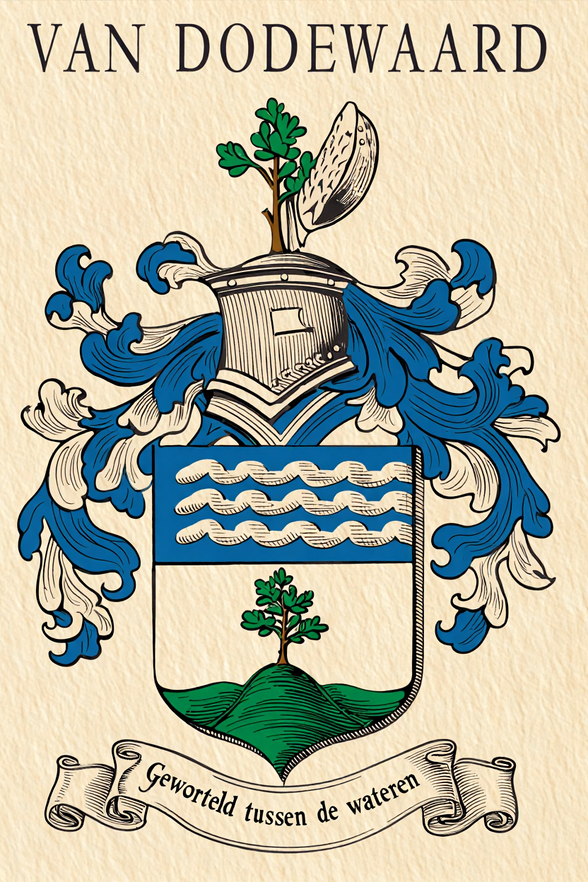 Familiewapen van de achternaam VAN DODEWAARD (vergrendeld)