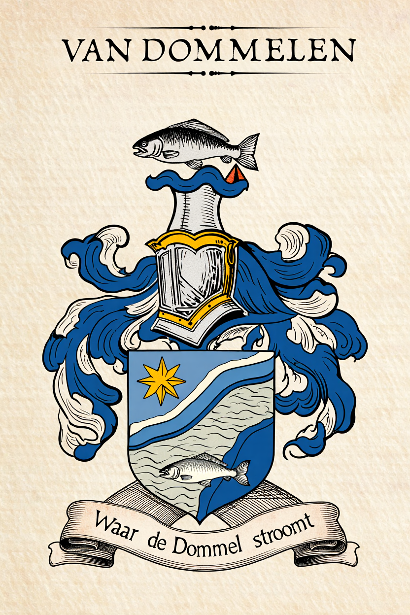 Familiewapen van de achternaam VAN DOMMELEN