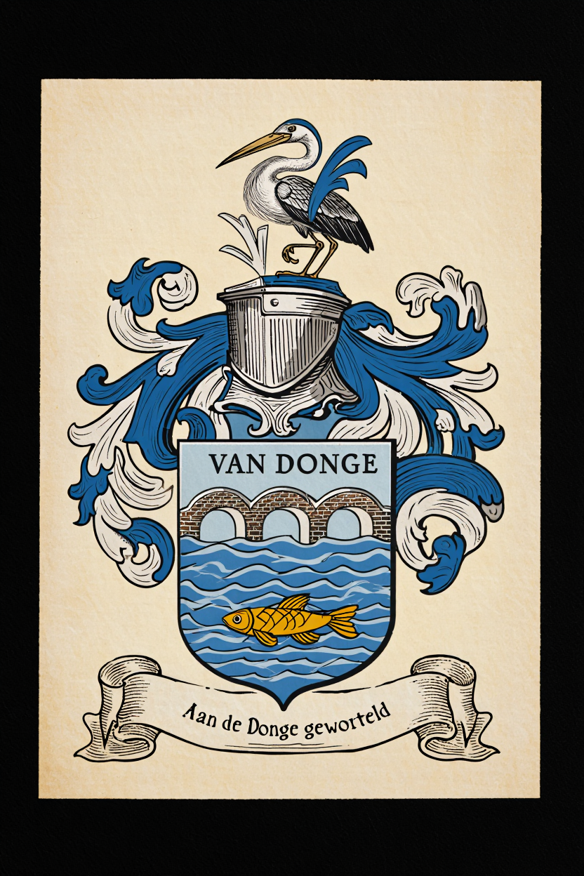 Familiewapen van de achternaam VAN DONGE
