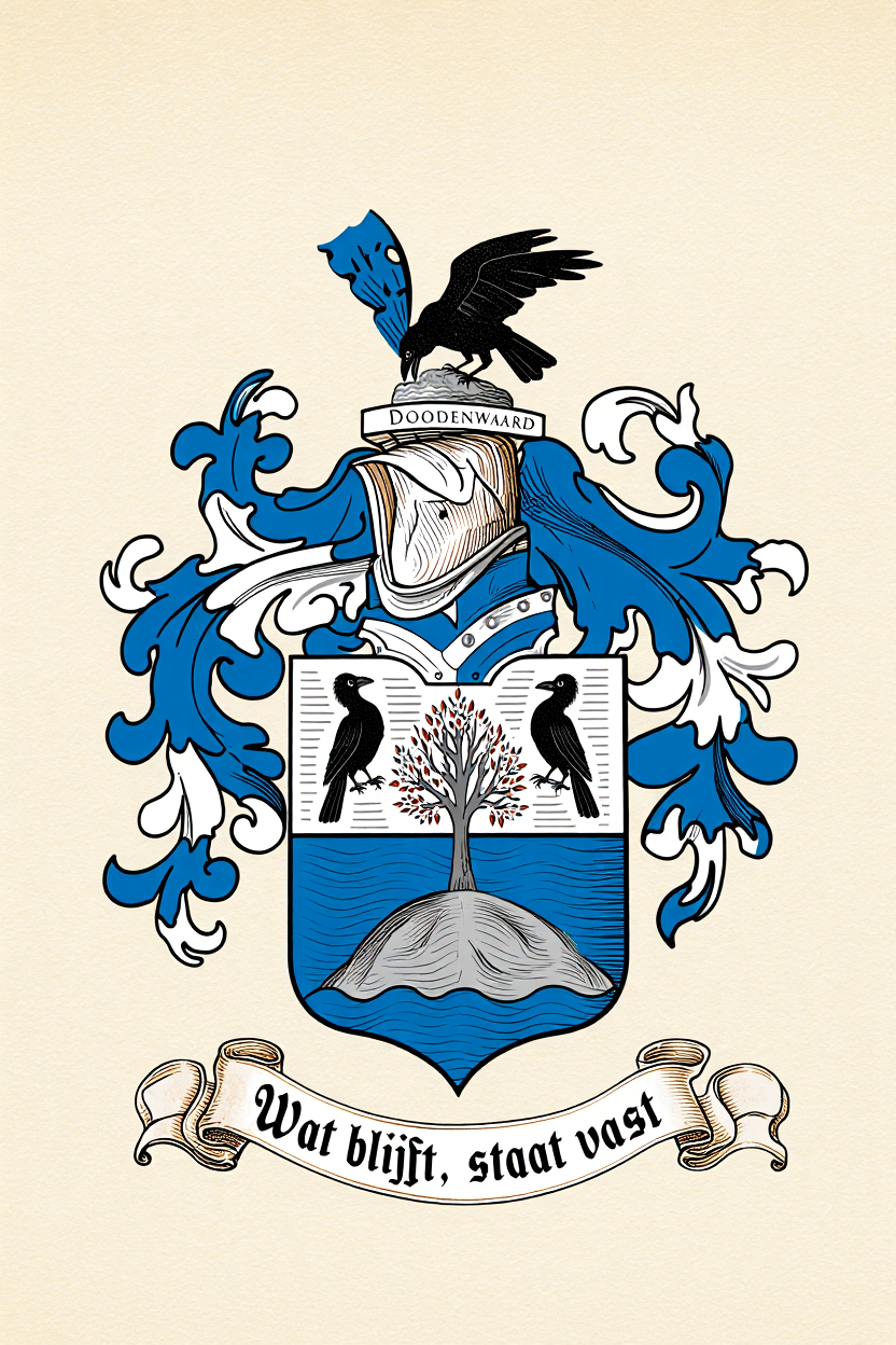 Familiewapen van de achternaam VAN DOODENWAARD (vergrendeld)