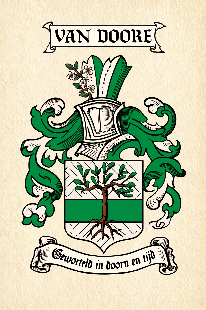 Familiewapen van de achternaam VAN DOORE (vergrendeld)