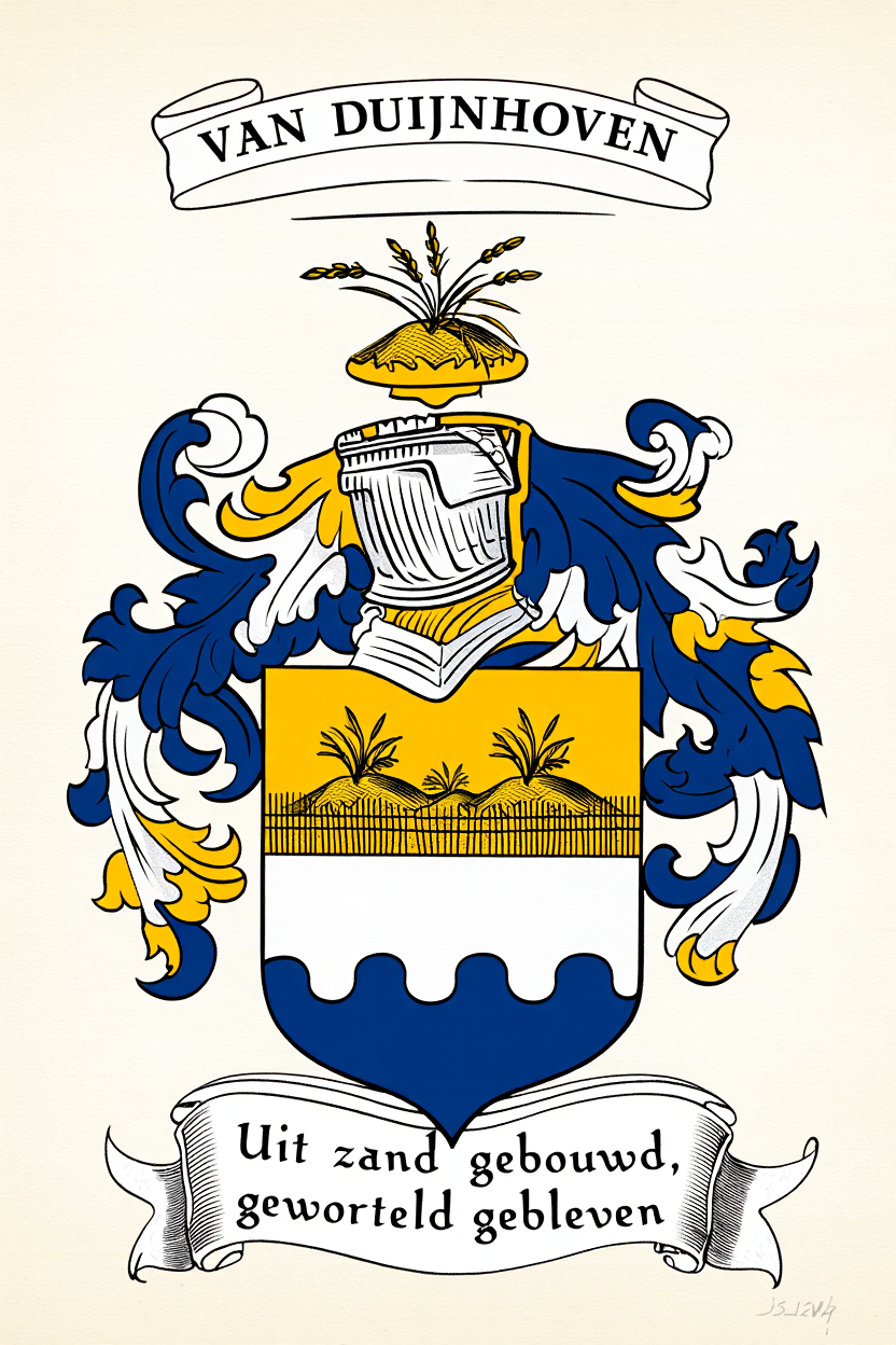 Familiewapen van de achternaam VAN DUIJNHOVEN (vergrendeld)
