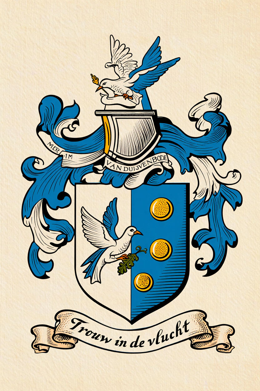 Familiewapen van de achternaam VAN DUIJVENBODE (vergrendeld)