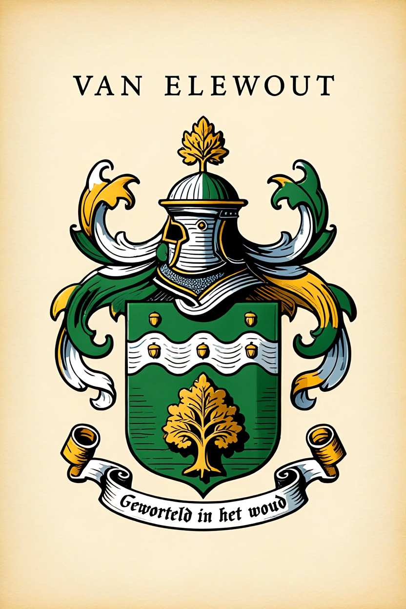 Familiewapen van de achternaam VAN ELEWOUT