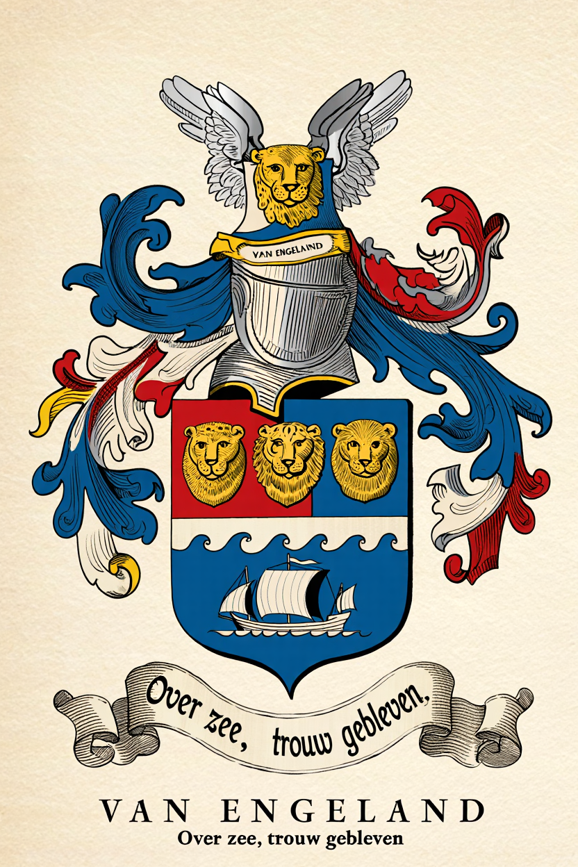 Familiewapen van de achternaam VAN ENGELAND