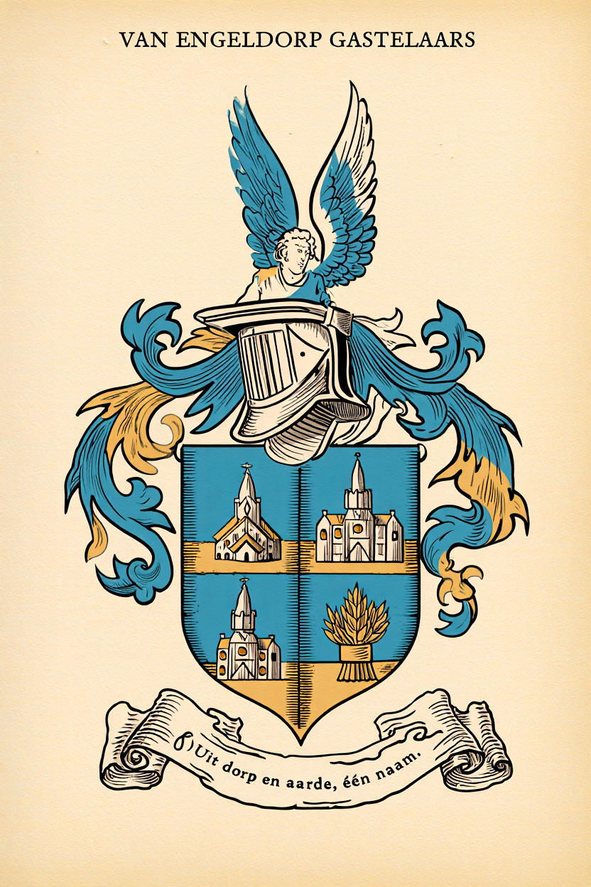 Familiewapen van de achternaam VAN ENGELDORP GASTELAARS (vergrendeld)