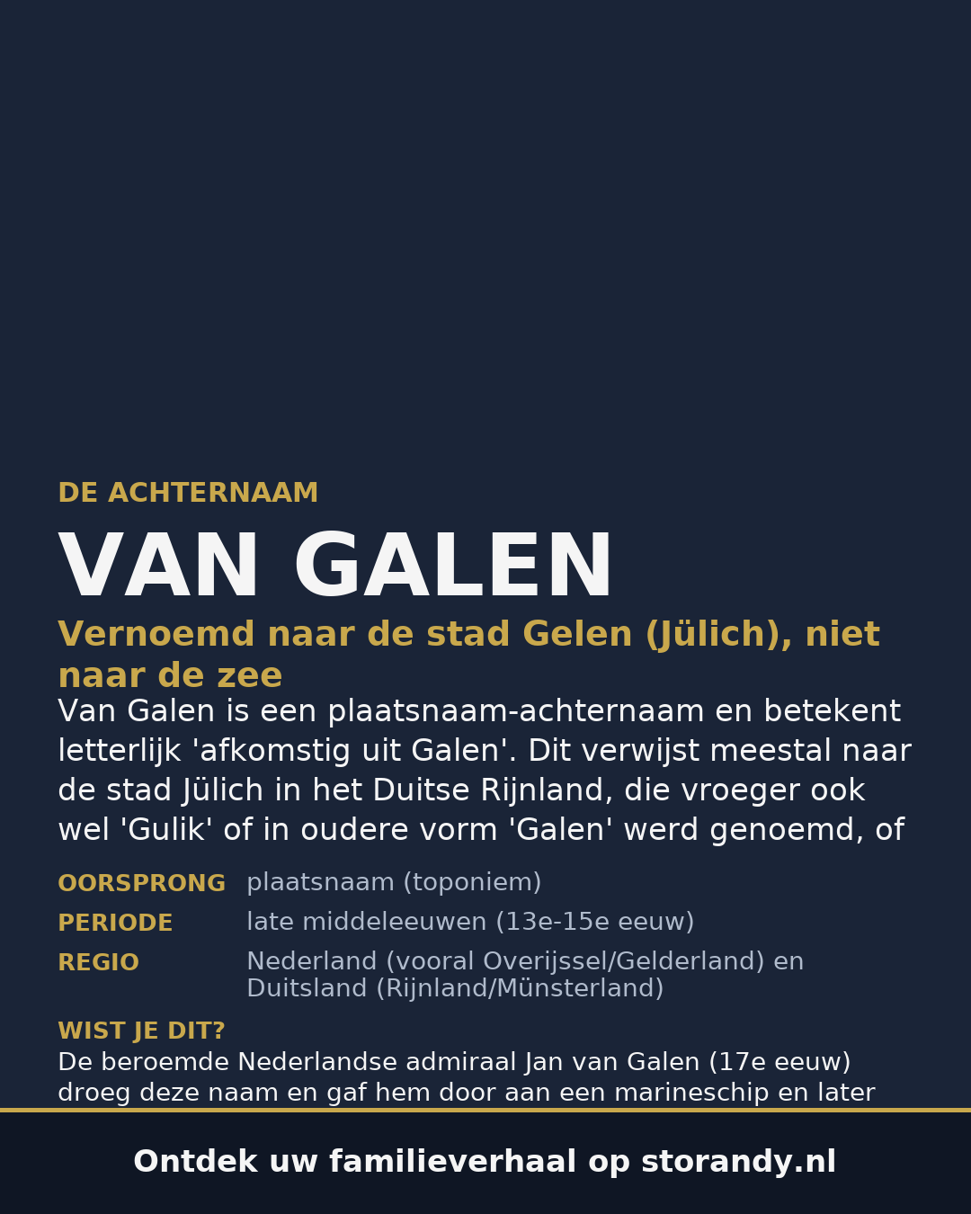 Familiewapen van de achternaam VAN GALEN