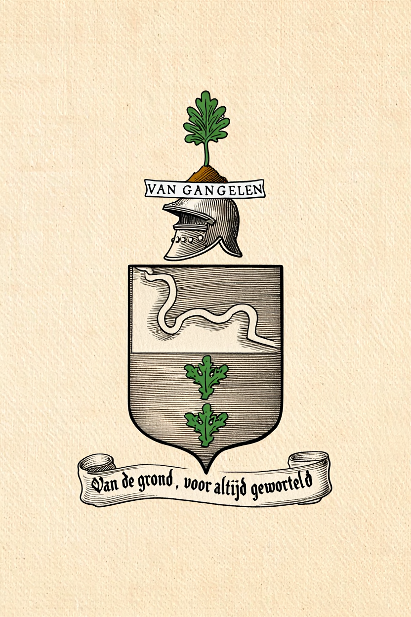 Familiewapen van de achternaam VAN GANGELEN (vergrendeld)