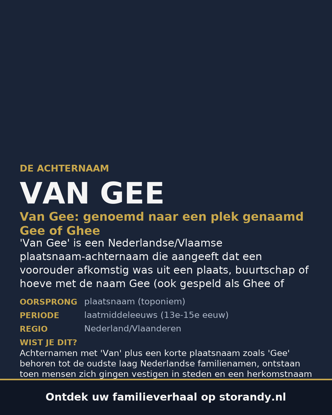 Familiewapen van de achternaam VAN GEE
