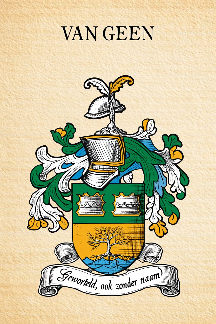 Familiewapen van de achternaam VAN GEEN (vergrendeld)