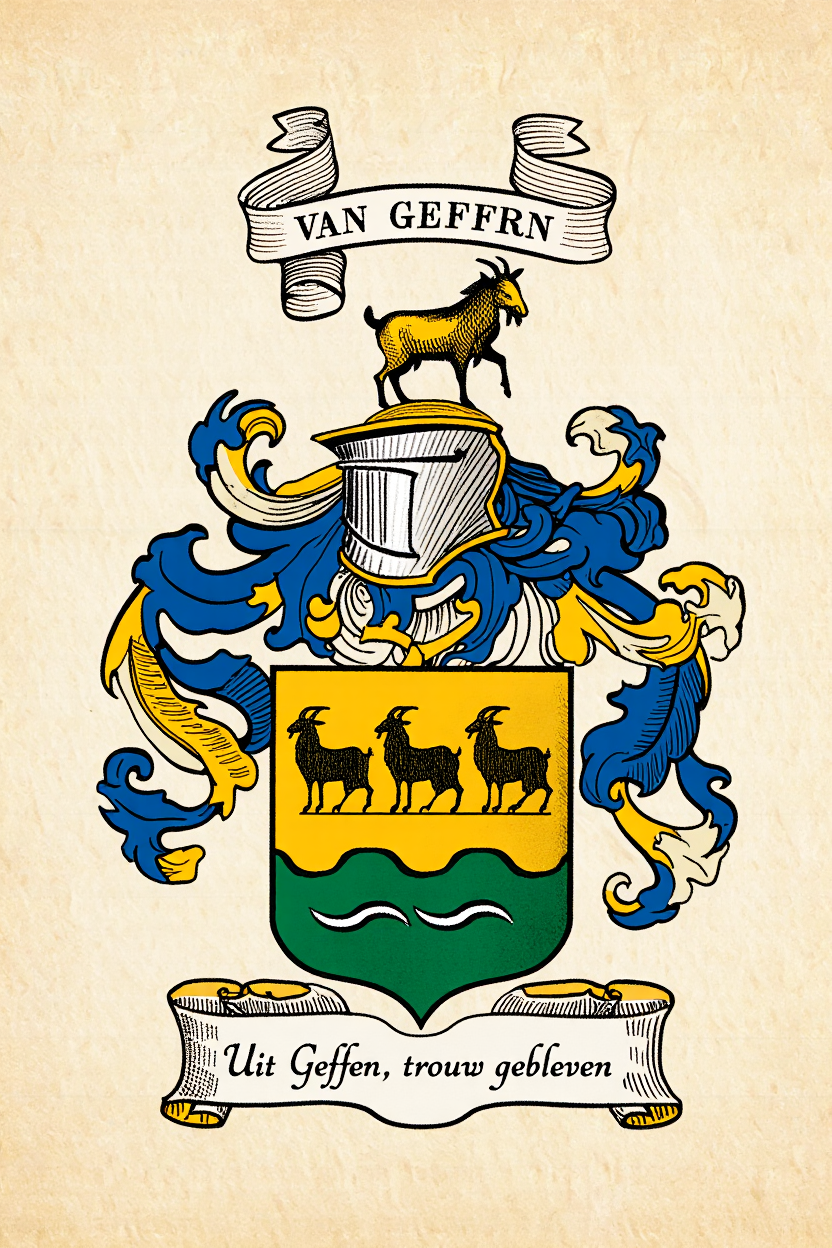 Familiewapen van de achternaam VAN GEFFRN