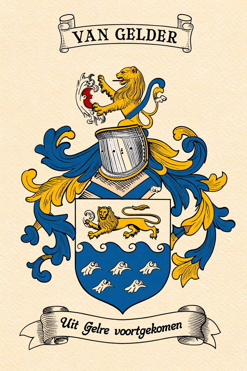 Familiewapen van de achternaam VAN GELDER