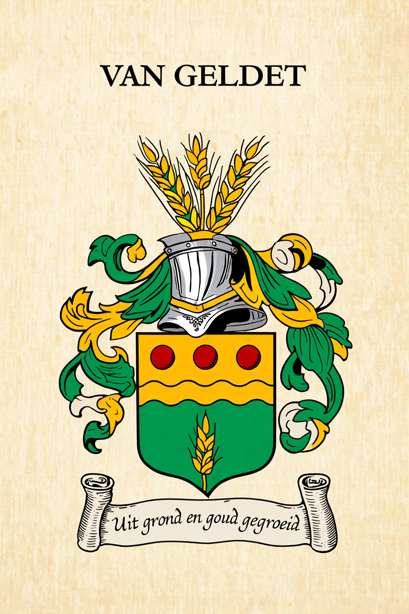 Familiewapen van de achternaam VAN GELDET