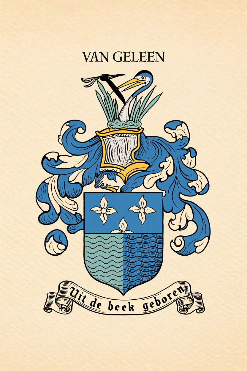 Familiewapen van de achternaam VAN GELEEN (vergrendeld)