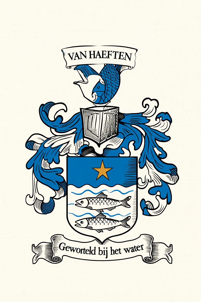 Familiewapen van de achternaam VAN HAEFTEN (vergrendeld)
