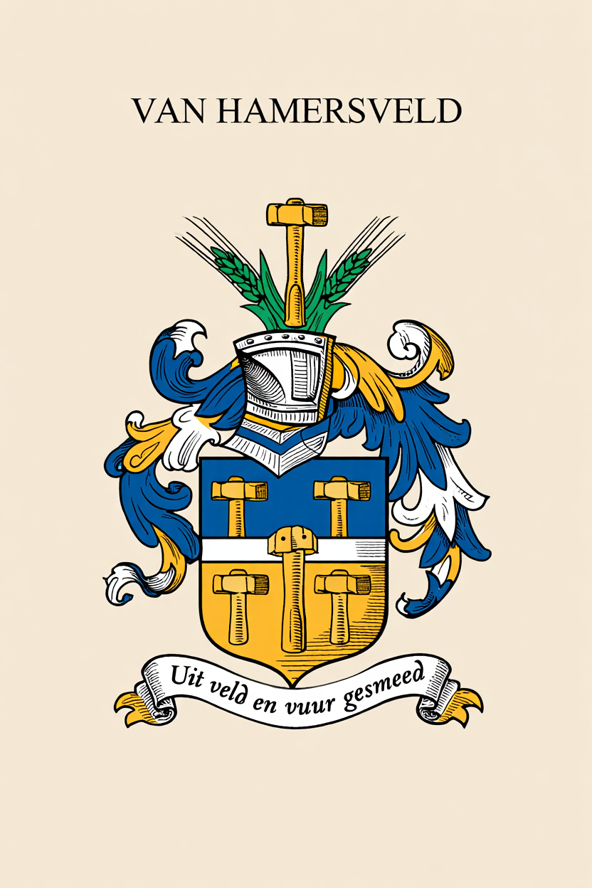 Familiewapen van de achternaam VAN HAMERSVELD