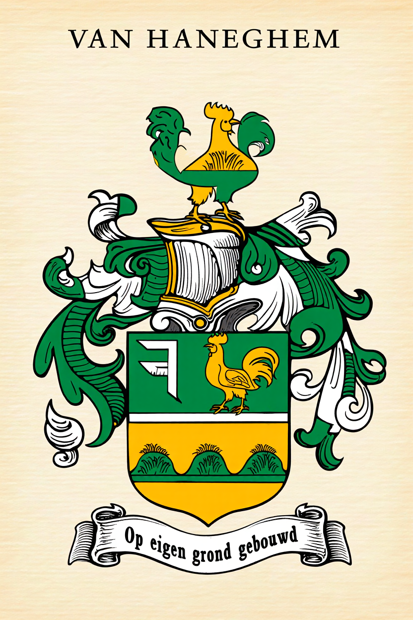 Familiewapen van de achternaam VAN HANEGHEM