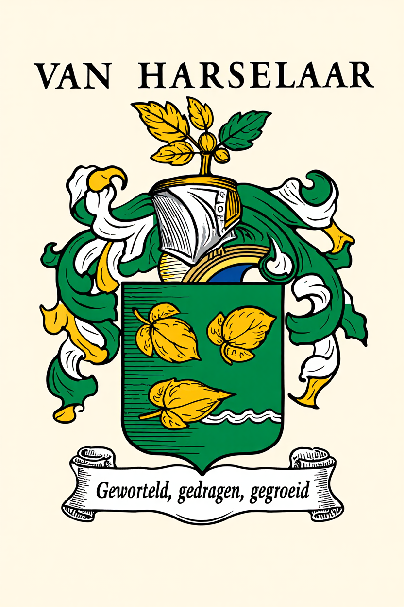 Familiewapen van de achternaam VAN HARSELAAR