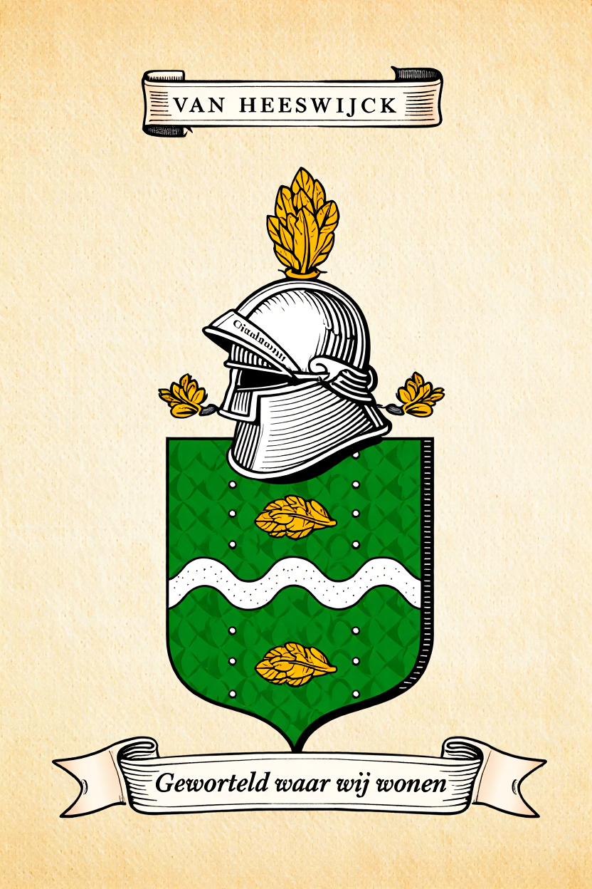 Familiewapen van de achternaam VAN HEESWIJCK (vergrendeld)