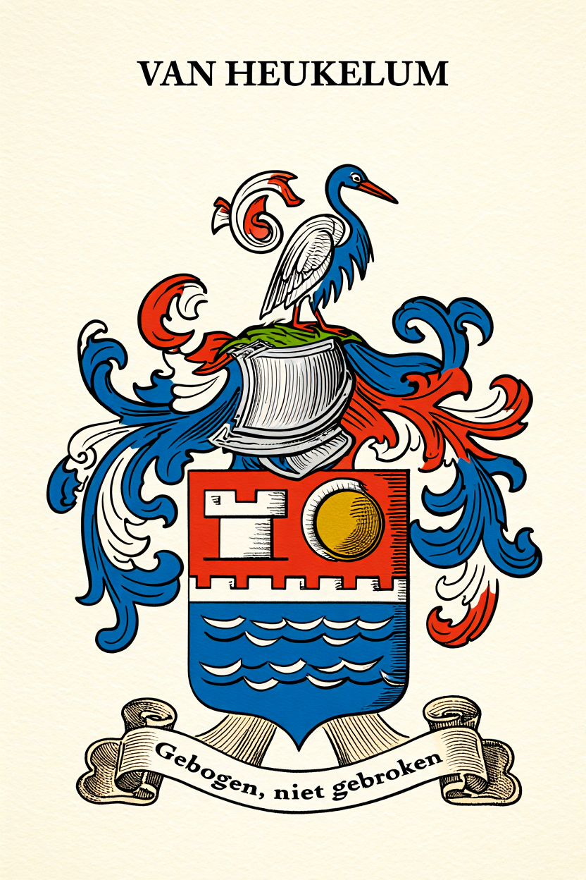 Familiewapen van de achternaam VAN HEUKELUM