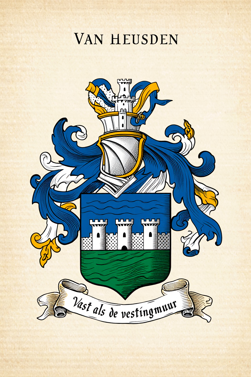 Familiewapen van de achternaam VAN HEUSDEN (vergrendeld)