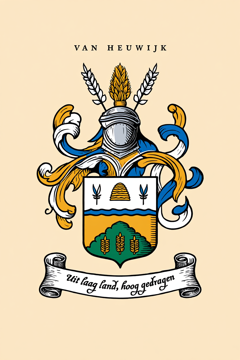Familiewapen van de achternaam VAN HEUWIJK (vergrendeld)