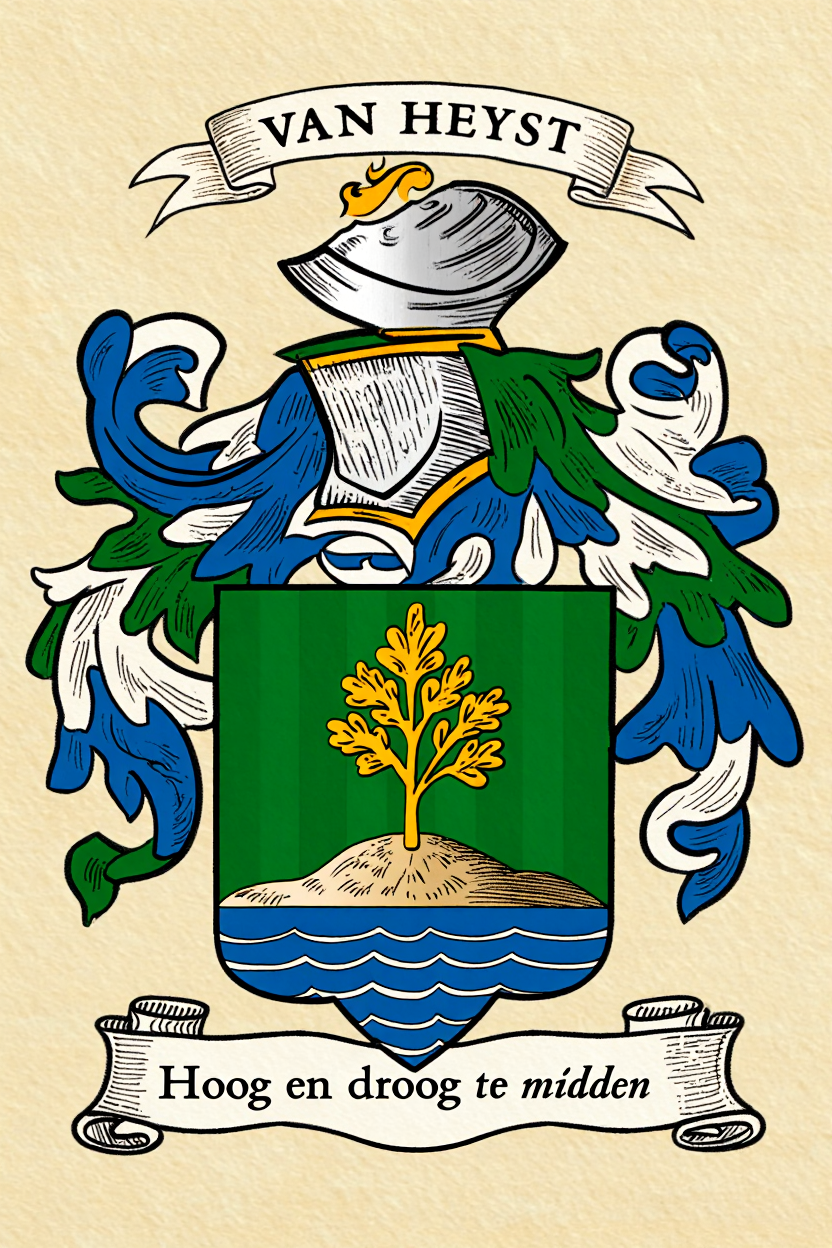 Familiewapen van de achternaam VAN HEYST