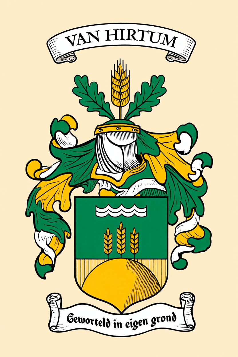Familiewapen van de achternaam VAN HIRTUM